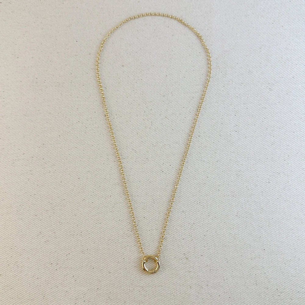 NWT Rolo Chain Necklace Featuring Carabiner Clasp - Picture 3 of 5